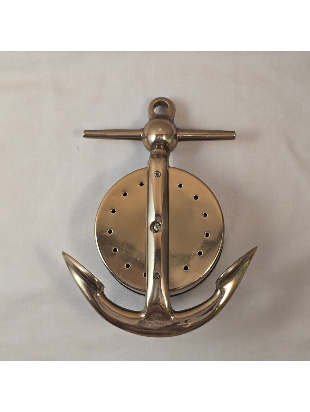 Vintage Brass Nautical Anchor Barometer Weather Indicator Marine Instrument USA - Picture 2 of 6